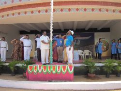 Flag hoisting by Dr Venkat
